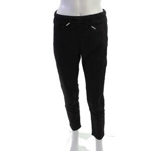 Flog Women Black Jogger Pants Drawstring 98% Cotton 2% Lycra Size 26
